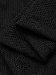 Livesso Holiday Outfit All-Season Black Decorative Contrast Trim Casual Slim Fit Tank Top Fall - Black - View 6
