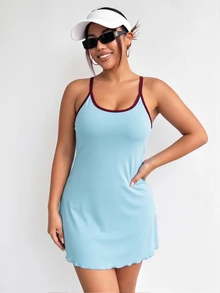 Easithlete Easithlete 2026 New Women's Plus Size Sports Dress Blue Women's Plus Size Sports Dress - Blue - View 5
