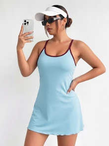 Easithlete Easithlete 2026 New Women's Plus Size Sports Dress Blue Women's Plus Size Sports Dress - Blue - View 6