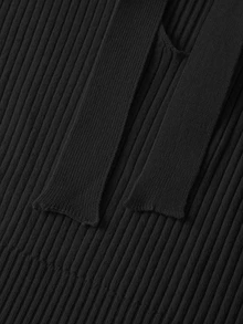 Franclia Gaun Sweater Rajut Wanita Berkualitas Tinggi, Modis & Elegan, Serbaguna untuk Musim Gugur - Hitam - View 5