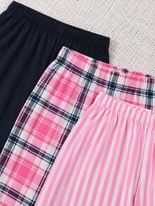 SHEIN Cottnline 3 قطع بنطلونات نسائية للاسترخاء - متعدد الألوان - مشاهدة 5