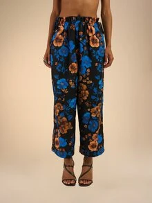 Dancing Leopard طقم منسق بقصة مريحة بطبعات زهور متنوعة، ملابس للعطلات/الإجازات - متعدد الألوان - مشاهدة 8
