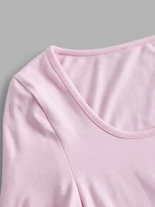 Comfortcana Women's Square-Neck Long-Sleeve Casual Versatile T-Shirts (3-Pack) - Multicolor - View 9
