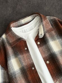 Neovey Men's Casual Front Button Long Sleeve Plaid Versatile Shirt - Multicolor - View 5