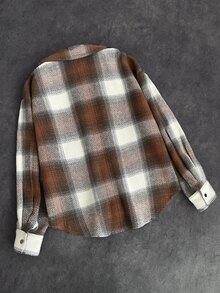 Neovey Men's Casual Front Button Long Sleeve Plaid Versatile Shirt - Multicolor - View 2