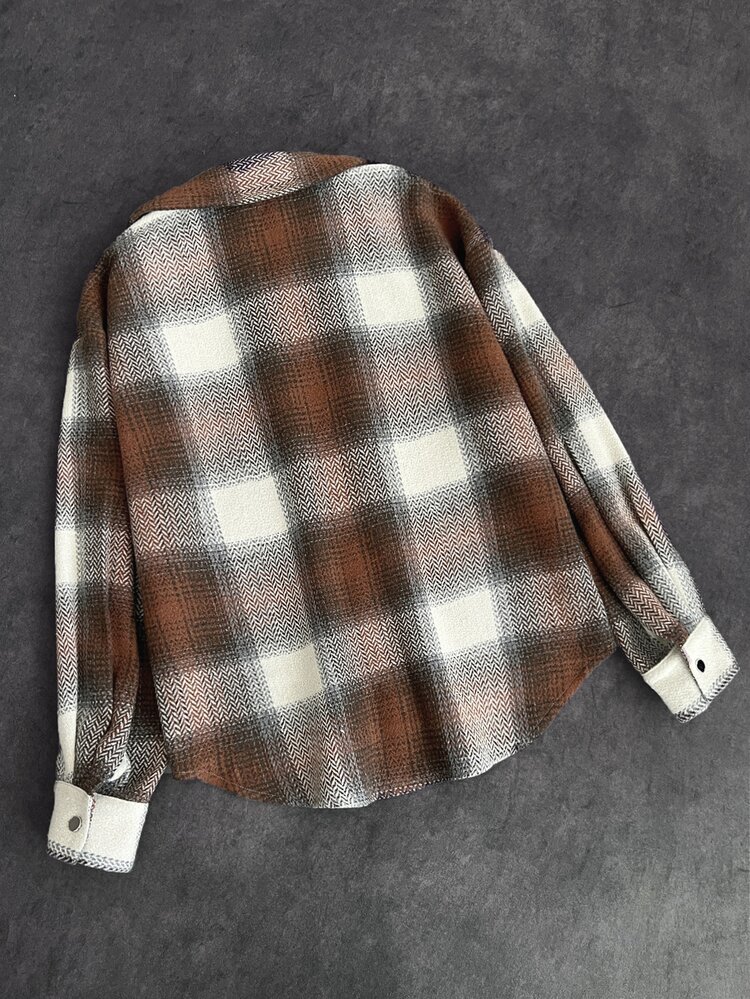 Neovey Men's Casual Front Button Long Sleeve Plaid Versatile Shirt - Multicolor - View 2