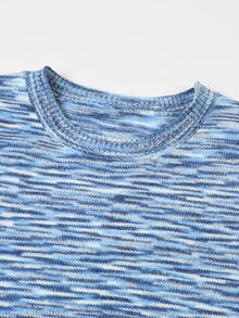 Claim Dot Men Space Dye Sweater - Blue - View 4