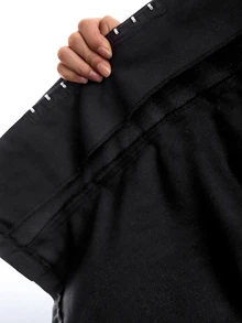 LYSMO Plus Size Women Solid Color Tie Design Casual Versatile Commute Travel Blazer - Black - View 7