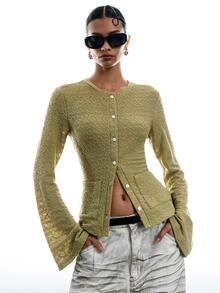 LYSMO Women T-Shirts Autumn Clothes Going Out Outfits For Night Out Night Out Outfit - Green - View 8