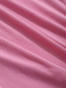 Dazy Star Women's Solid Color Crew Neck Ribbed Knit Sexy Long Sleeve T-Shirt,Fall Clothes - Pink - View 9