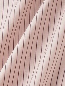Trelyra Striped Turtleneck Shirt, Asymmetric Aesthetic, Early Spring Layering Masterpiece - Pink - View 10