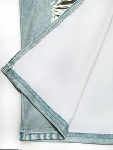 Resyla [Denim Effect] Women's Denim Effect Fitted Bandeau Dress - Multicolor - View 5