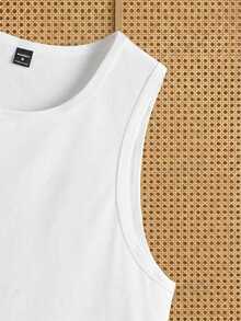 GETOML Men's Textured Solid Color Crew Neck Casual Knit Vest 3pcs - Multicolor - View 6
