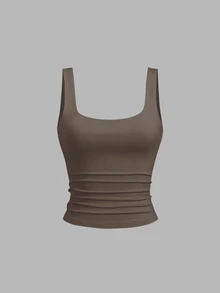 Sweetra Women Casual Solid Color Tank Top For Summer - Multicolor - View 4