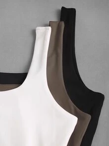 Sweetra Women Casual Solid Color Tank Top For Summer - Multicolor - View 8