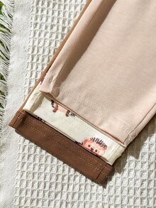SHEIN Vintaside Kids 3件組男嬰T恤與長褲套裝，可愛棕色米色熊與刺蝟印花，長袖圓領，休閒戶外秋季聖誕節假期搭配套裝 - 咖啡棕 - 查看 9