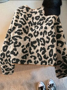 SoleilVie Women Regular Fit Leopard Print Jacket, Autumn/Winter Outerwear, Warm Fall Cloth For Women - Multicolor - View 6