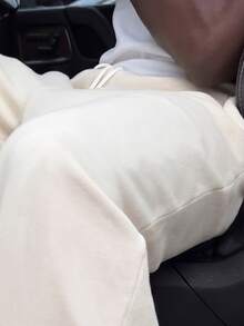Manfinity Dauomo 秋季戶外穿著 男士休閒長褲 舒適標準版型 簡約純色印花圖案設計 日常穿搭 - 彩色 - 查看 4