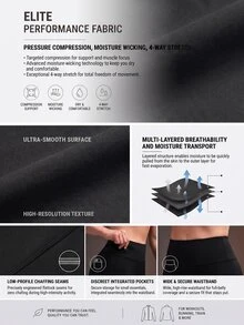 Powerista Women's Casual Athletic Low Rise Solid Color Slim Fit Sports Leggings 2pcs/Pack Black And White Cropped Trousers Gym Pilates Running Outdoor Summer - Black and White - View 4