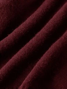 SHEIN MOD 女款黑色蕾絲 2 合 1 灰色毛衣 秋冬款 - 酒紅色 - 查看 3
