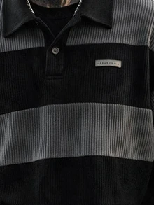 Devon Thys 男士休闲针织宽松长袖半扣卫衣，适合日常穿着，外出字母拼色卫衣，适合朋友、丈夫、男朋友的礼物，适合秋冬 - 淺灰紫 - 查看 4