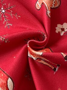 SHEIN 女嬰 4 件組聖誕秋/冬貼身長袖睡衣褲套裝，卡通紅鹿印花 - 彩色 - 查看 8