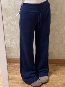 SHEIN Teen Girl Teen Girls Knit Navy Blue Drawstring Casual Long Pants - Navy Blue - View 2
