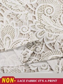EMERY ROSE [Desain Cetak] Kaos Kasual Lengan Pendek Leher V Gradien Wanita, Kaos Grafis Musim Panas Atasan Wanita - Putih - View 6