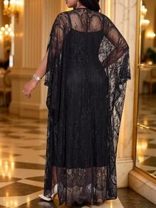 Fleurora 2PCS Plus Size Co-Ords Fall - Black - View 2