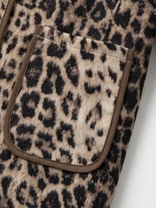 GlowEve Fall Clothes FOR WomenWomen's Casual Leopard Print Jacket, Autumn/Winter - Multicolor - View 4
