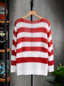 STEELVANCE Sweater Pria Lengan Panjang Kerah Bulat Warna Kontras Kasual Modis, Nyaman untuk Liburan, Aktivitas Sehari-hari dan Kegiatan di Luar Rumah. - MultiWarna - View 9