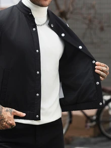 Manfinity Homme 男士休閒背心，極簡設計，丈夫風格，適合日常穿著，也是送給男友和丈夫的理想禮物 - 黑色 - 查看 6
