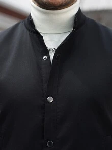 Manfinity Homme 男士休閒背心，極簡設計，丈夫風格，適合日常穿著，也是送給男友和丈夫的理想禮物 - 黑色 - 查看 7