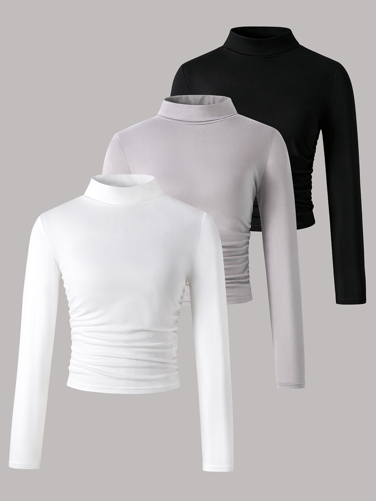 SHEIN 3 قطع تي شيرتات للبنات المراهقات - متعدد الألوان - مشاهدة 4