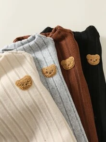 SHEIN 男女嬰兒/幼兒 4件組秋冬保暖內層加厚立領長袖T恤內搭衫 多件裝 嬰兒冬季T恤 聖誕 - 彩色 - 查看 3