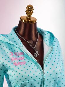 Amplova Sweatshirt Berkerudung Wanita Warna Biru Mint dengan Motif Polkadot dan Resleting - Biru - View 5