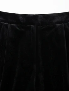 Zayélia Women's Patchwork Straight Leg Loose Fit Long Pants With Pockets, Autumn/Winter - Black - View 4