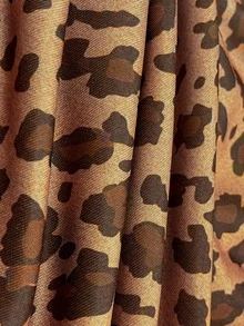 Rovax Women's Leopard Print Loose Polo Collar Drop Shoulder Long Sleeve Sweatshirt Autumn/Winter - Multicolor - View 6