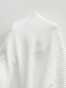 SHEIN Franclia Women's Short Sleeve Fitted T-Shirt, Contrast Color Neckline Button Decoration T-Shirt, Elastic Ribbed Knit Fabric Comfortable And Soft, Summer, Summer, Vacation, Mother's Day - White - View 7