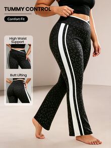Rhythm Era Women's Plus Size Black Sports Pants Gym Sports Summer - Black - View 1