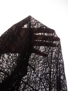 BamGleam Gaun Bodycon Seksi Wanita dengan Kerah Asimetris dan Desain Potongan Renda, Cocok untuk Pesta Malam Halloween dan Musim Panas, Warna Hitam - Hitam - View 11