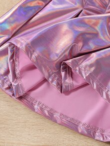 Elladie kids Young Girl Solid Color Pleated Casual Princess Mermaid Mini Skirt Autumn Fall Halloween Shower Birthday Pink - Baby Pink - View 5