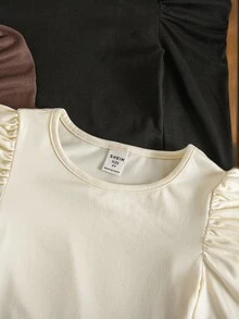 SHEIN Young Girl Young Girl 3PCS Young Girls T-Shirts - Multicolor - View 6