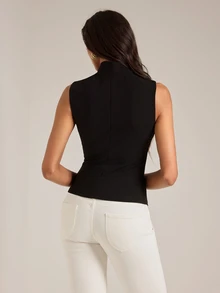 SHEIN Tall Napoleon-Style Elegant Preppy Vintage Collegiate Business Jacket For Tall Women Night Out Going Out Black And Gold Fall - Black - View 2