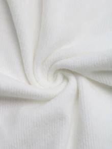 valorelle valorelle Women's French Elegant Winter Brushed Ribbed Flare Long Sleeve Top Frog Buttons, Suitable For Christmas, Halloween New Year Everyday Date White - White - View 6