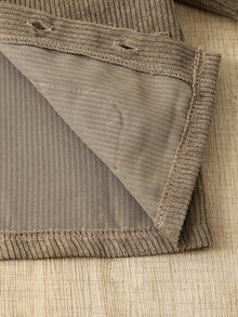 2pcs/Set Boys Casual Corduroy Fabric Long Sleeve Shacket And Pants Set, Suitable For Spring/Autumn Daily Casual Wear, Suitable For Autumn/Winter Young Boy Outfit, Comfortable Fabric, Fashionable Fit, Spring/Summer New Style, Suitable For Multiple Seasons And Occasions - Khaki - View 5