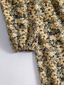Al Najma Women's Floral Print Arabian Dress - Multicolor - View 6