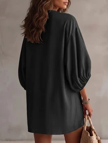 LUMIGAL [Thiết kế in] Áo sơ mi nữ cổ chữ V họa tiết hoa vintage tay lửng dáng vừa - Nhiều màu - Xem 2