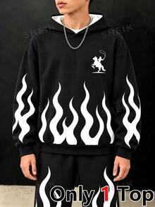 Teen Boys Sweatshirt, Suitable For Autumn/Winter Style Streetwear Cute, Comfortable And Casual, Pattern Design, Back To School Party Rave Grey - Multicolor - View 2