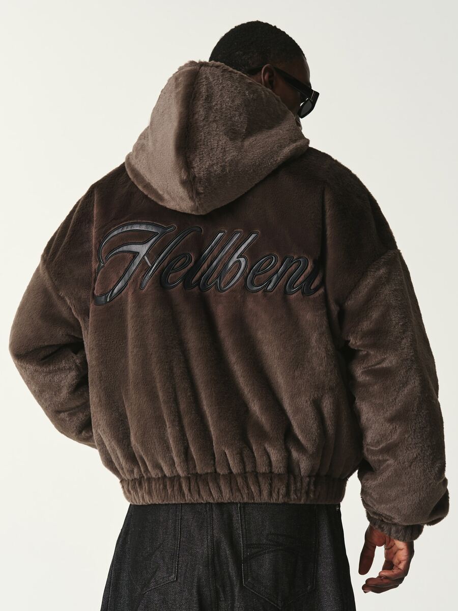 STYNVO Men's Long Sleeve Zip-Up Casual Hooded Jacket - Brown - View 1